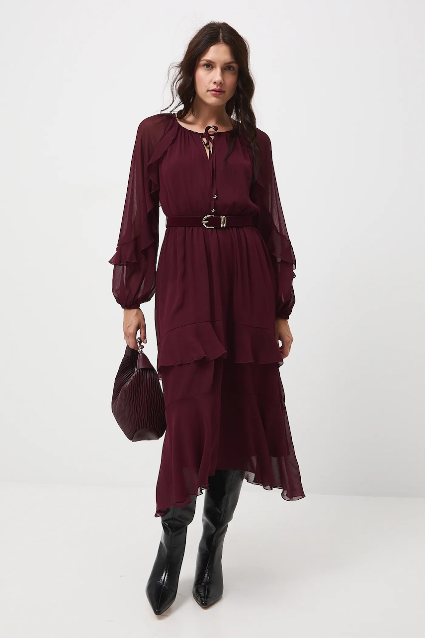 Medicine rochie culoarea bordo