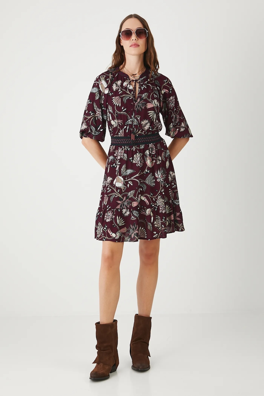 Medicine rochie culoarea bordo