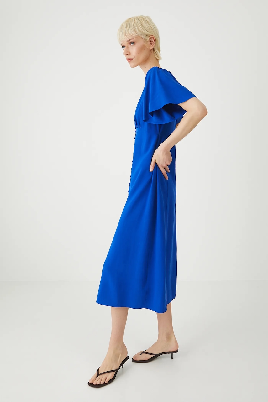 Medicine rochie din amestec de in midi