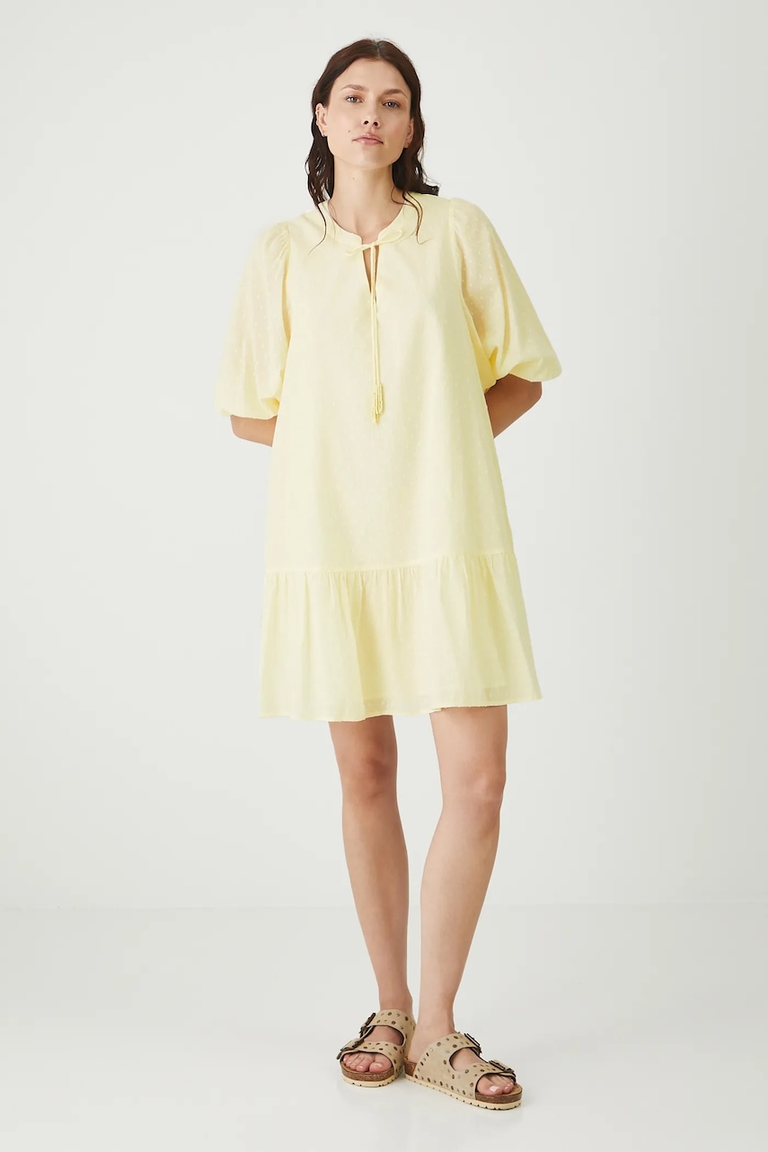 Medicine rochie din bumbac culoarea bej