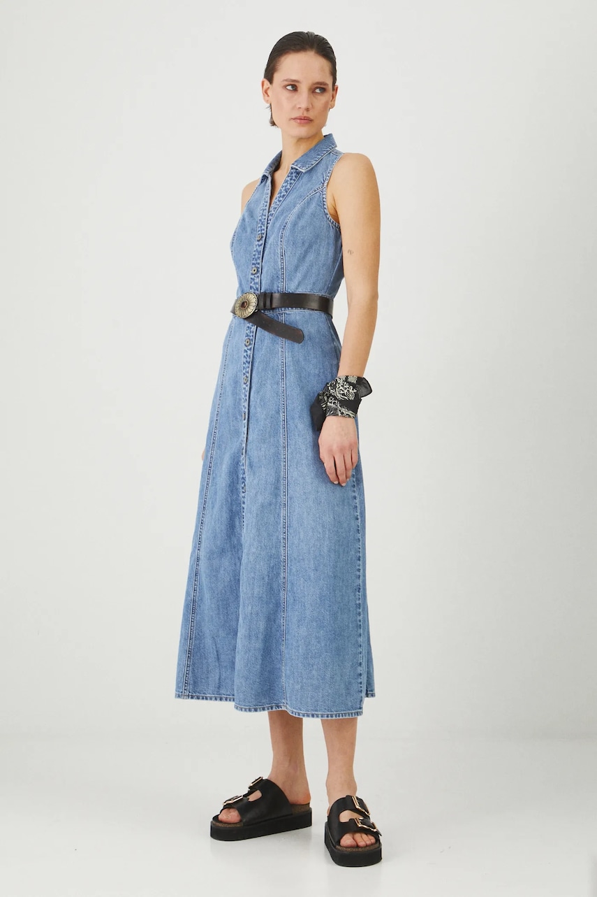 Medicine rochie din denim maxi
