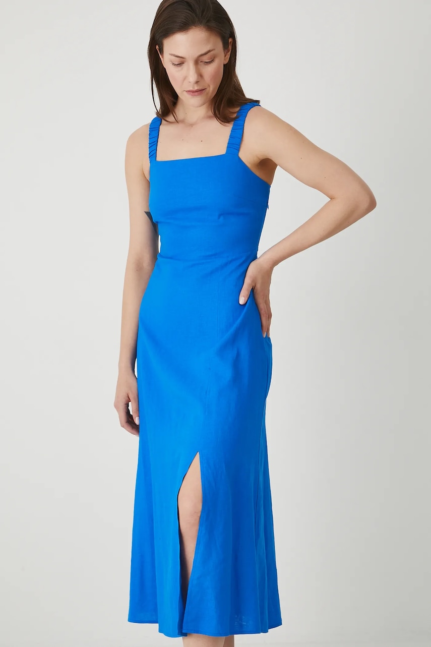 Medicine rochie din in midi