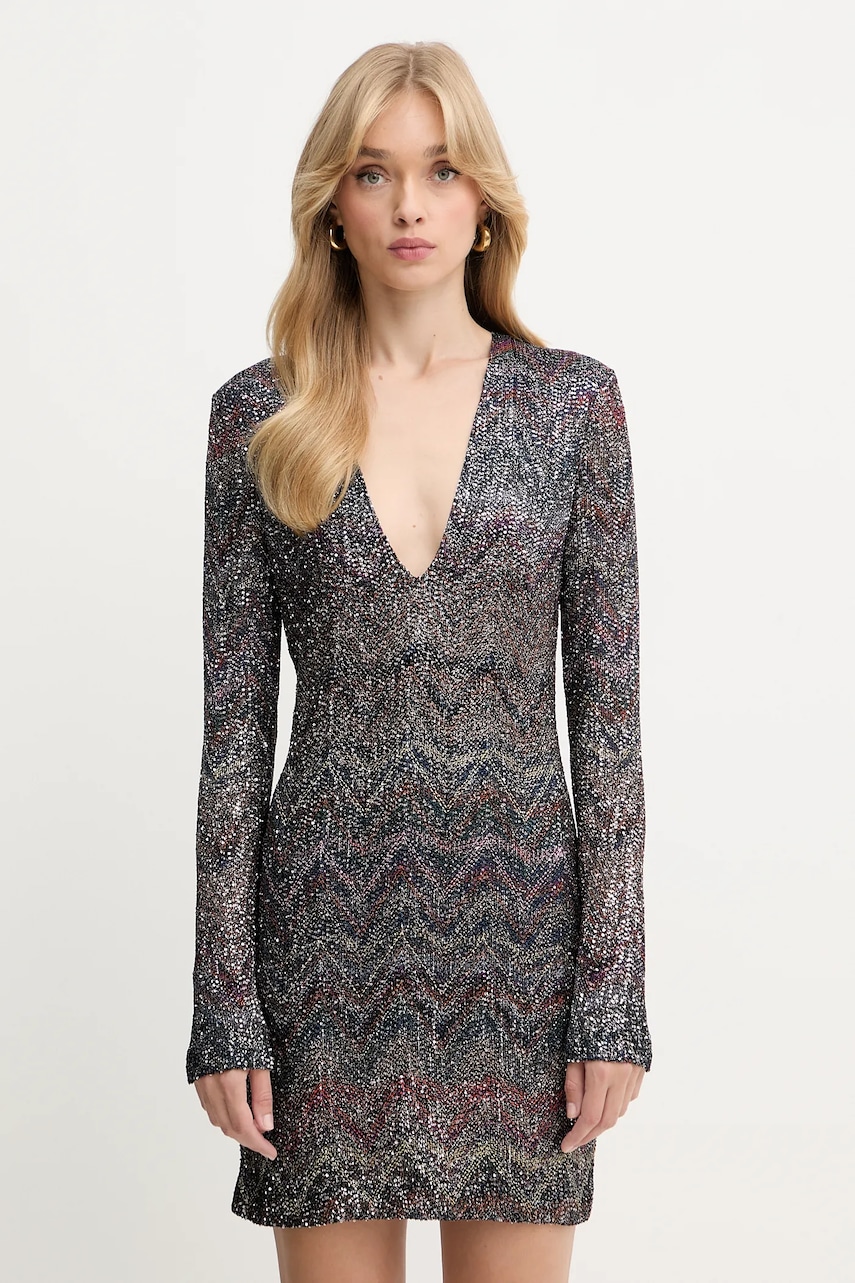 Missoni rochie culoarea argintiu