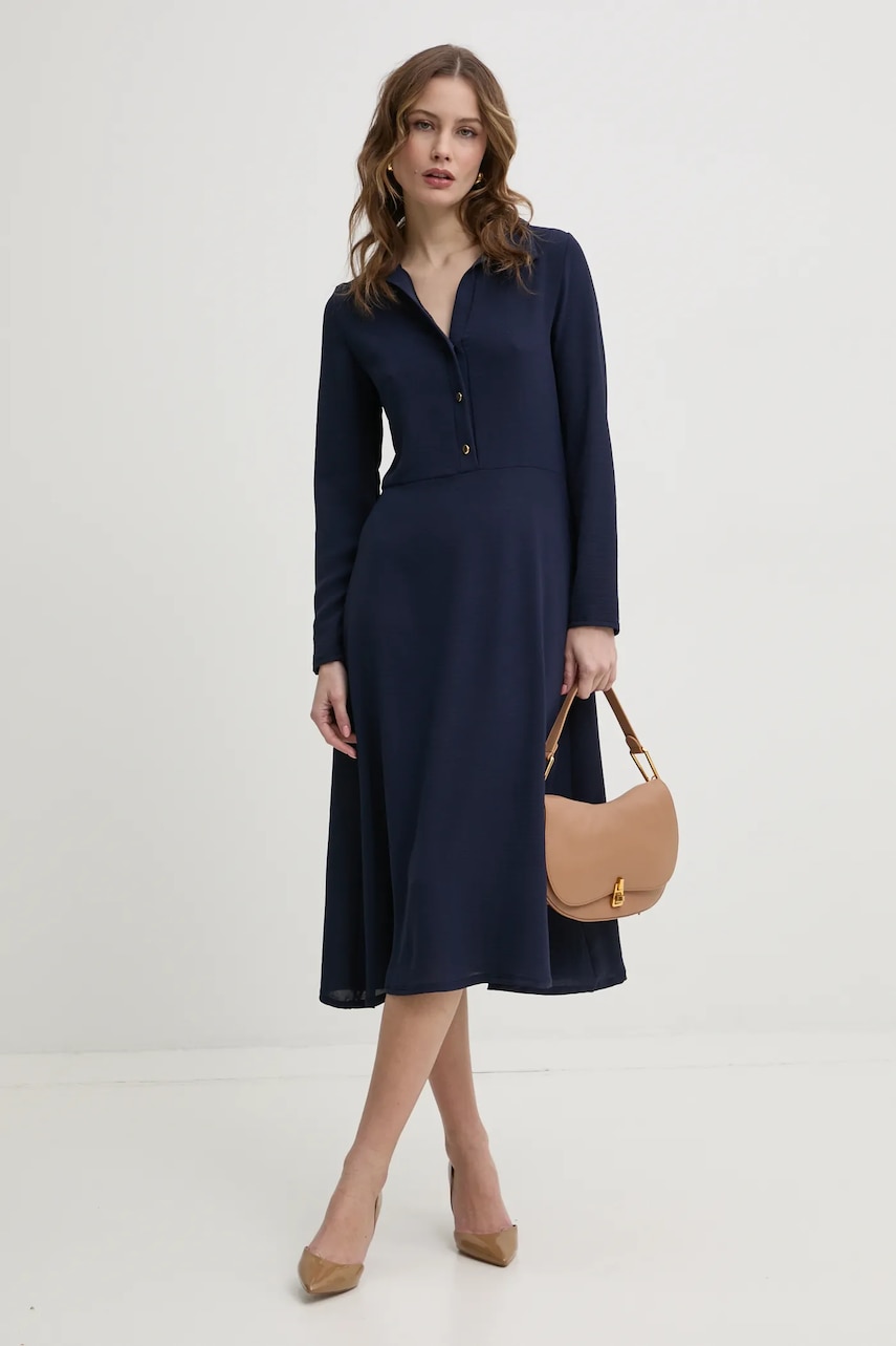 Morgan rochie RDINAR culoarea bleumarin
