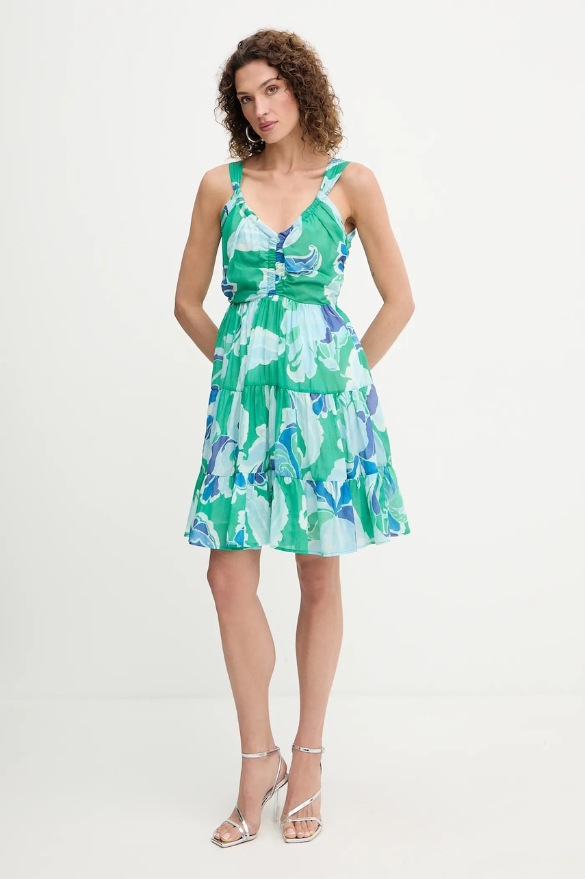 Morgan rochie din bumbac culoarea verde