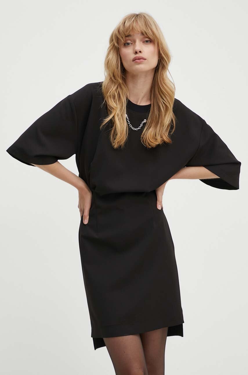 Moschino Jeans rochie culoarea negru