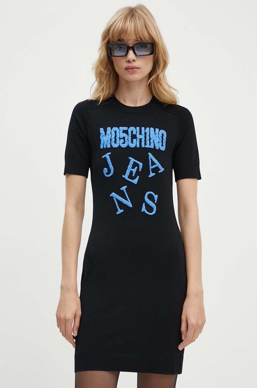 Moschino Jeans rochie culoarea negru