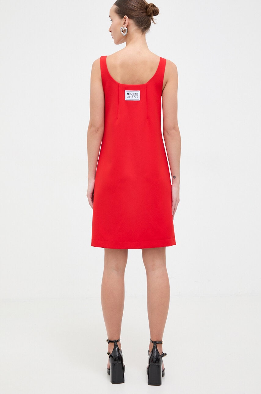 Moschino Jeans rochie culoarea rosu