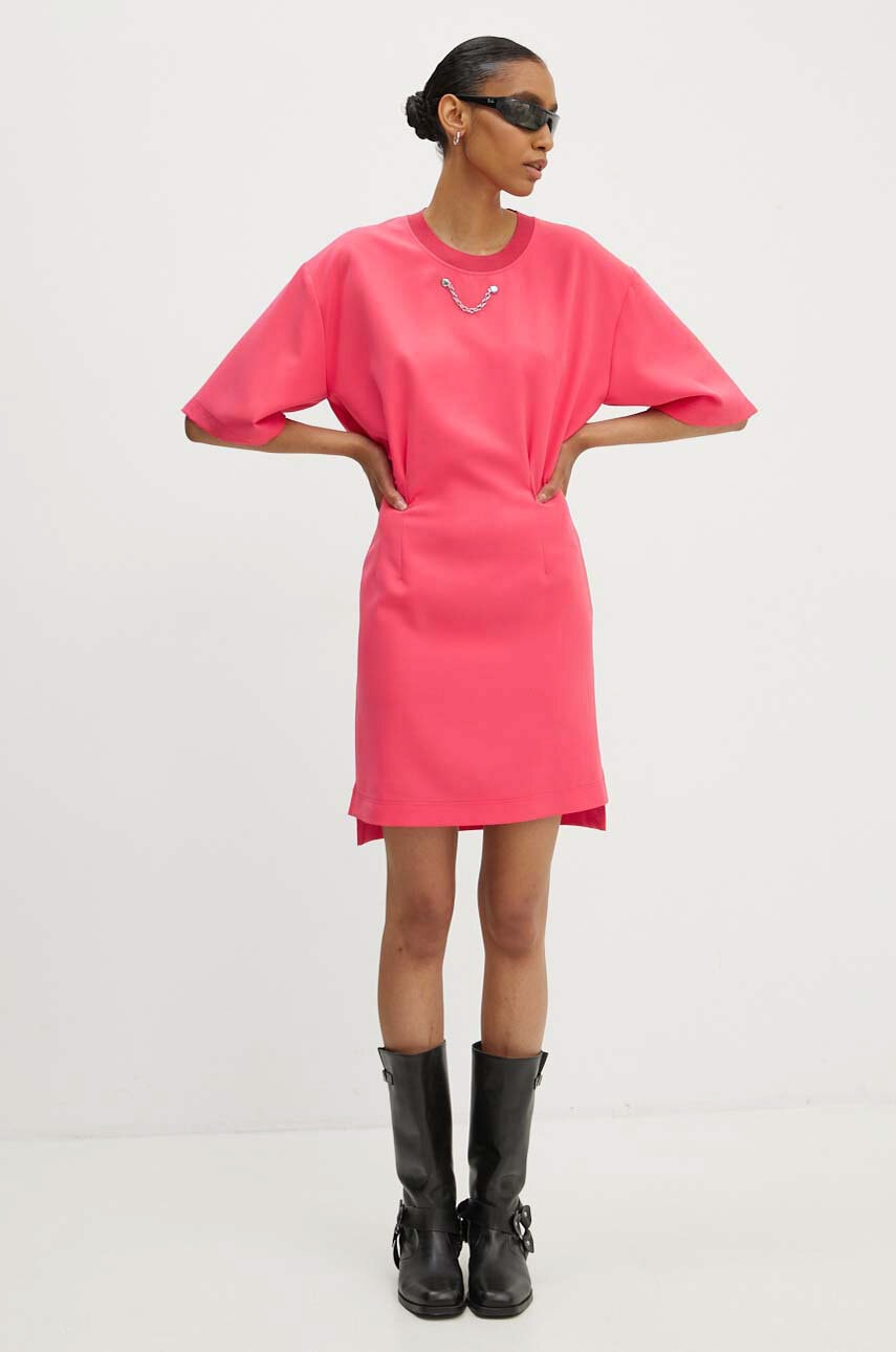 Moschino Jeans rochie culoarea roz