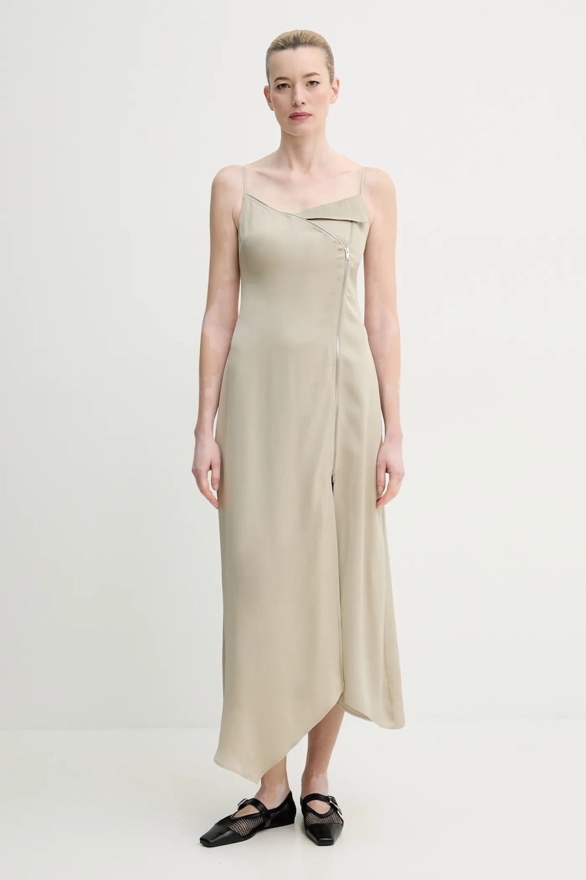 Nanushka rochie ALBINA culoarea bej