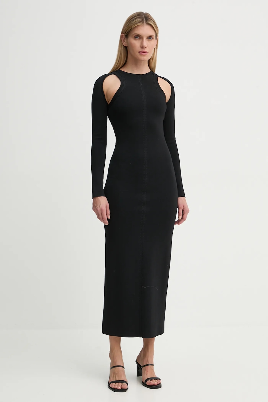 Nanushka rochie ANITTA culoarea negru