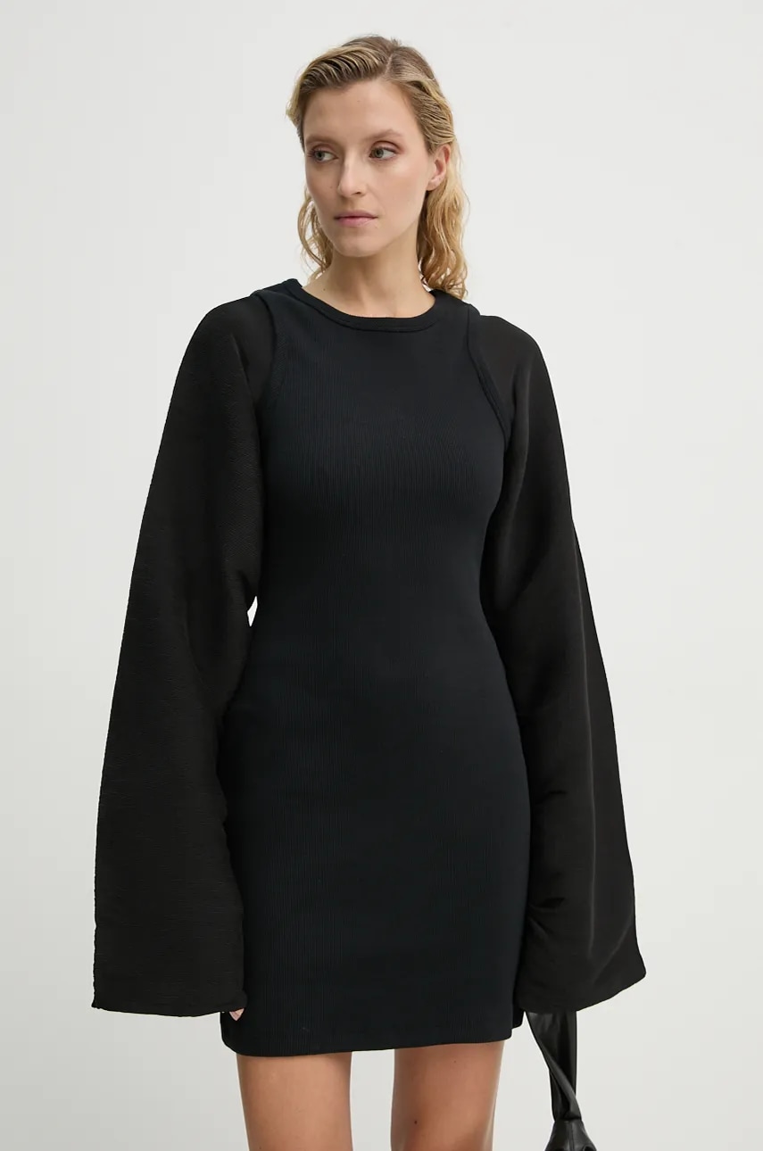 Nanushka rochie ARIEDNA culoarea negru