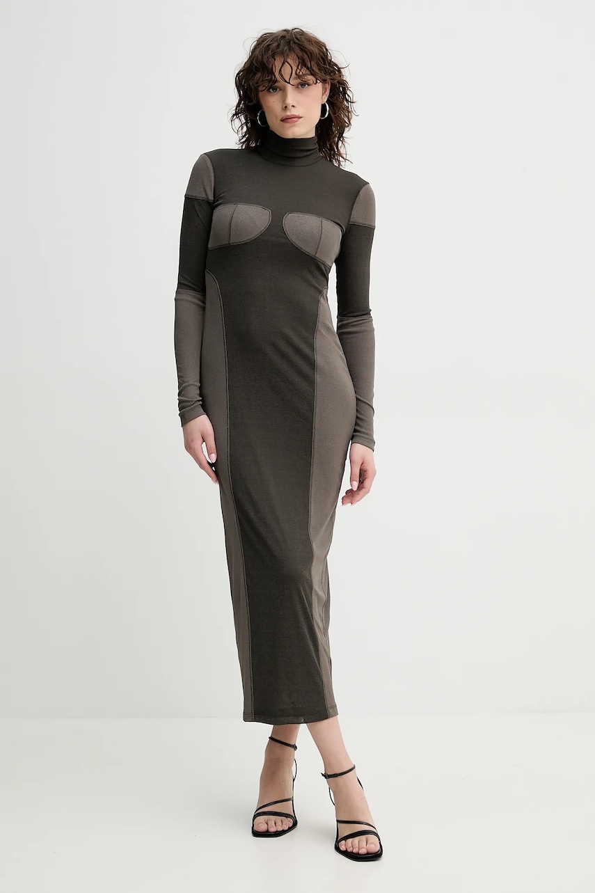 Nanushka rochie IMELDA culoarea verde