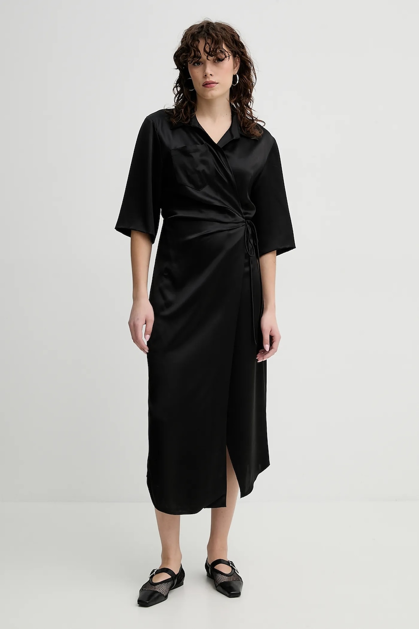Nanushka rochie LAIS culoarea negru