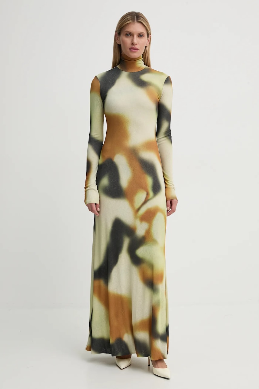 Nanushka rochie NEMY culoarea verde