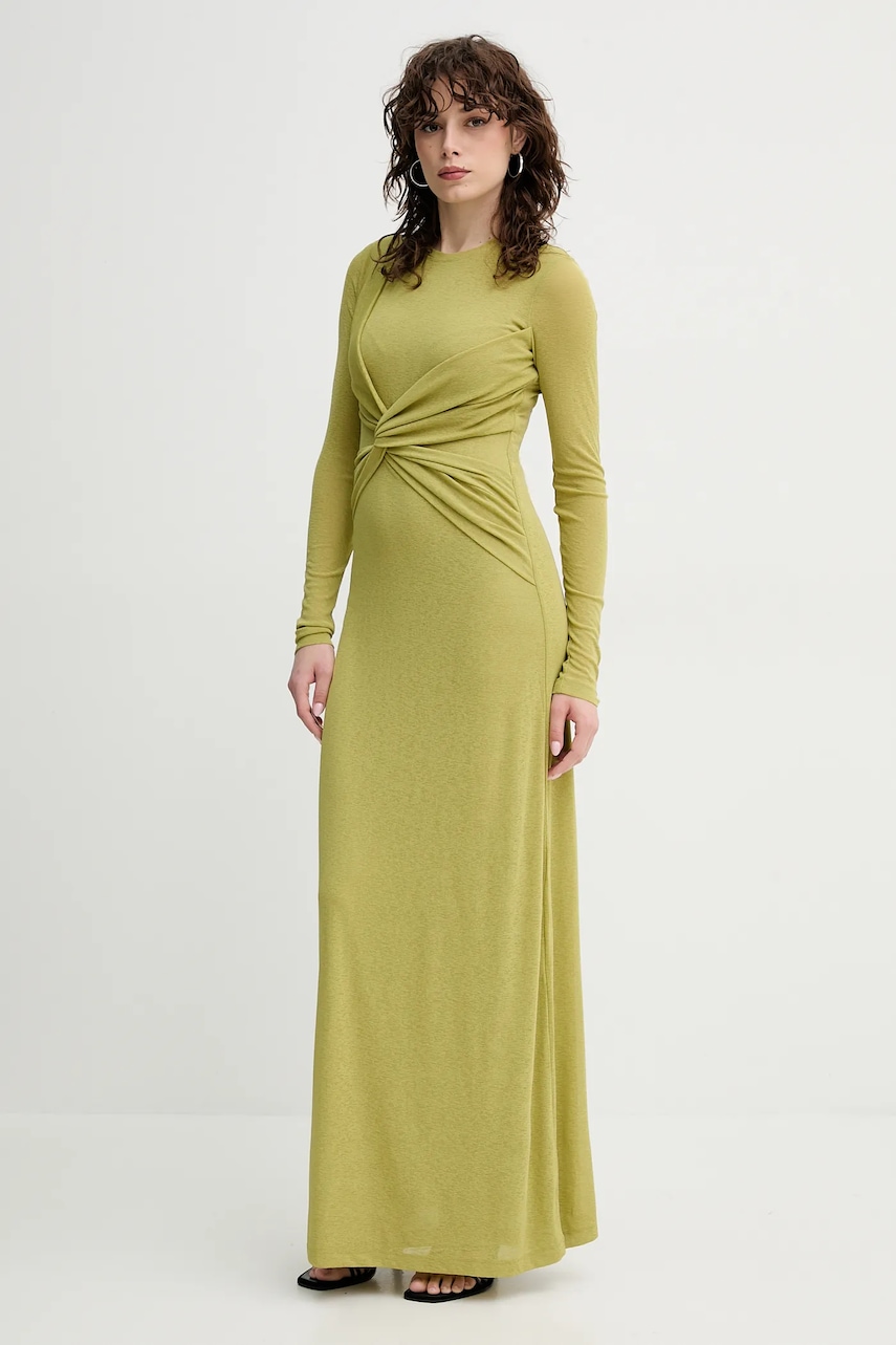 Nanushka rochie ROZAL culoarea verde