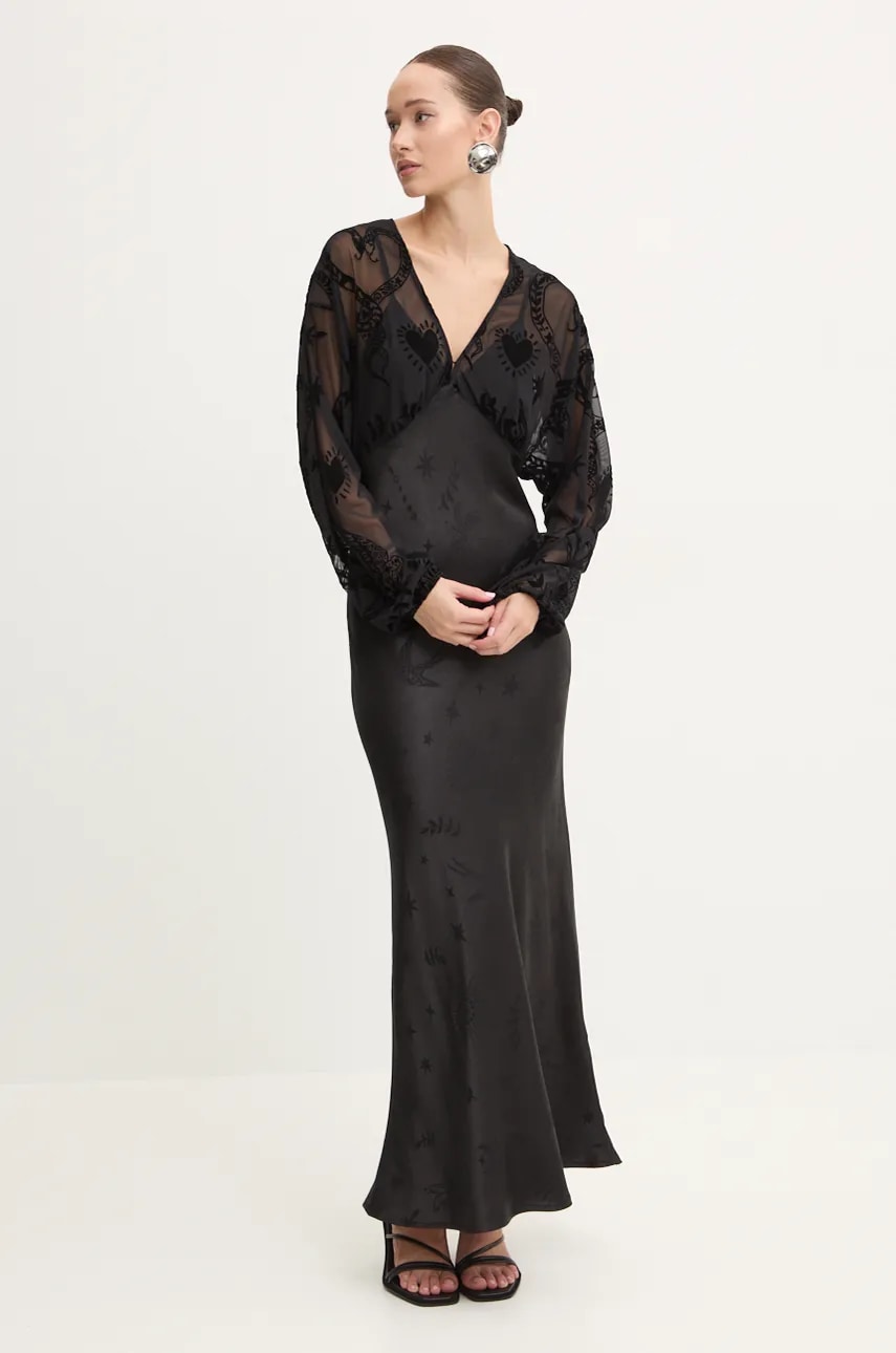 Never Fully Dressed rochie Emma culoarea negru