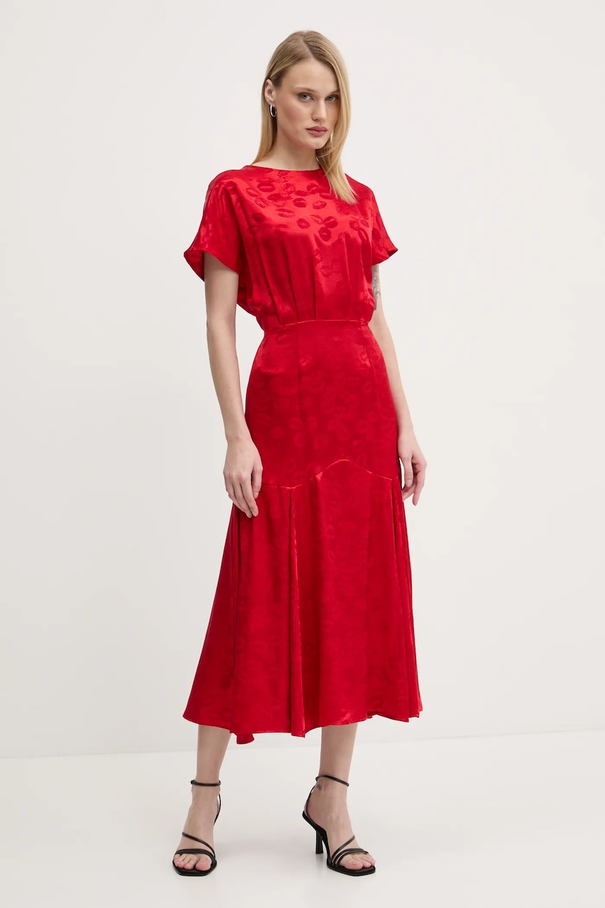 Never Fully Dressed rochie Erin culoarea rosu