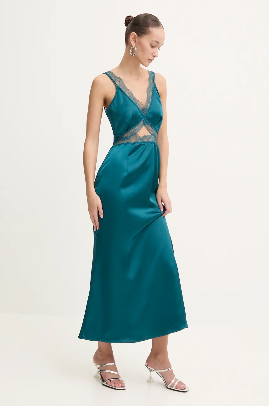 Never Fully Dressed rochie Mimi Dress culoarea turcoaz