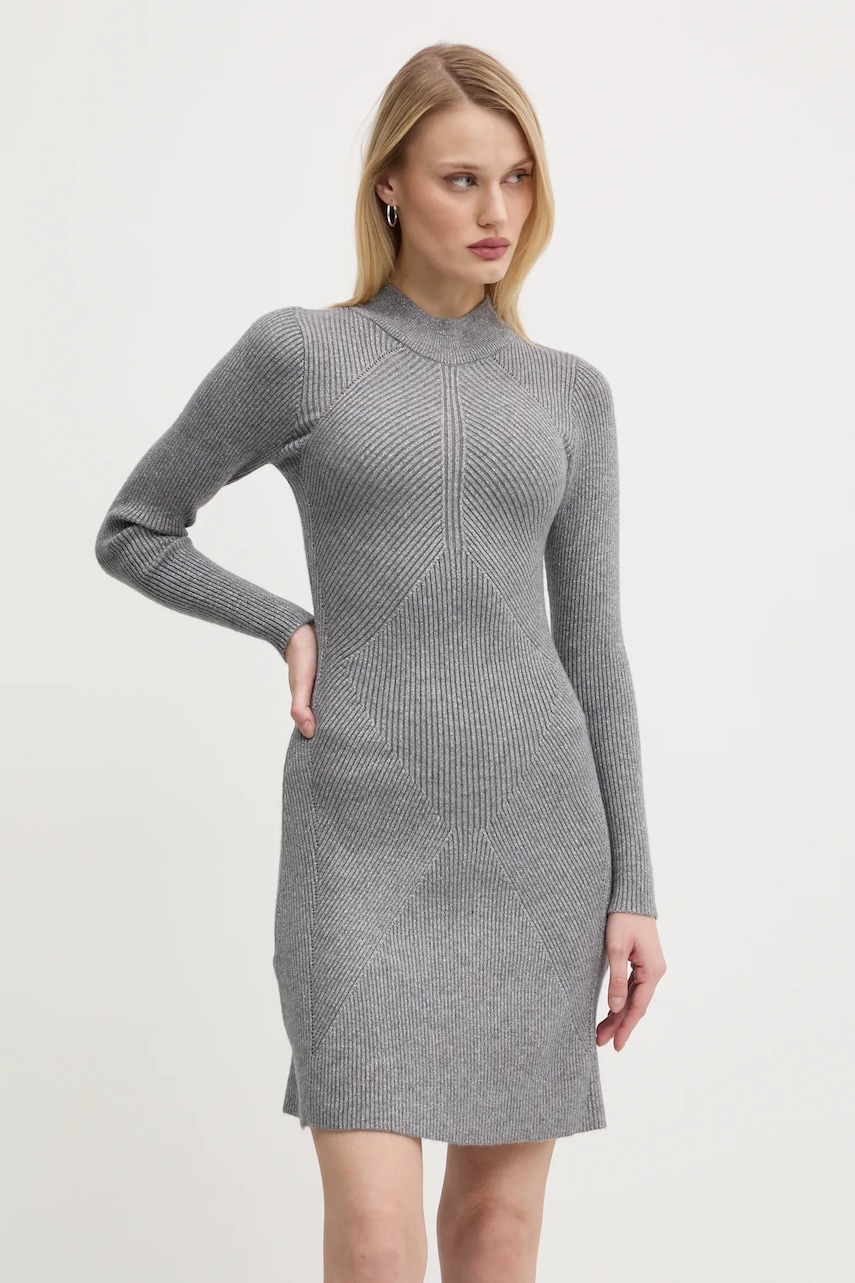 Never Fully Dressed rochie Mini Suki culoarea gri
