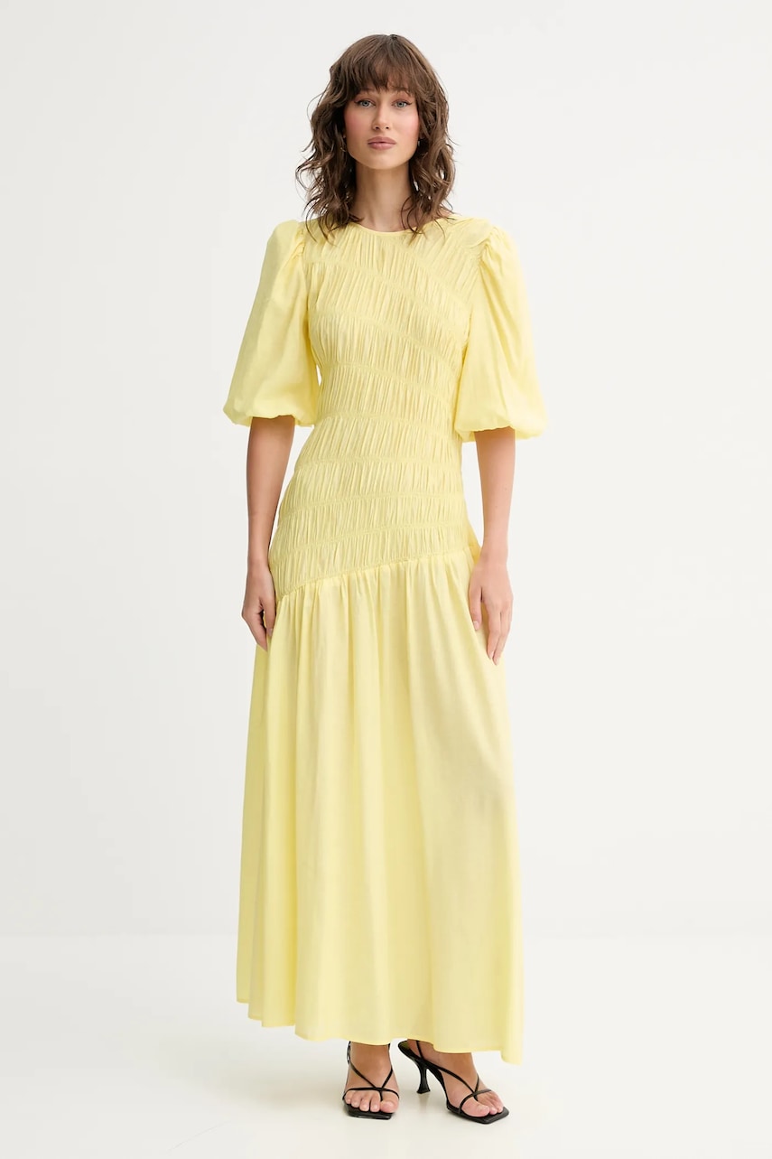 Never Fully Dressed rochie Nara culoarea galben