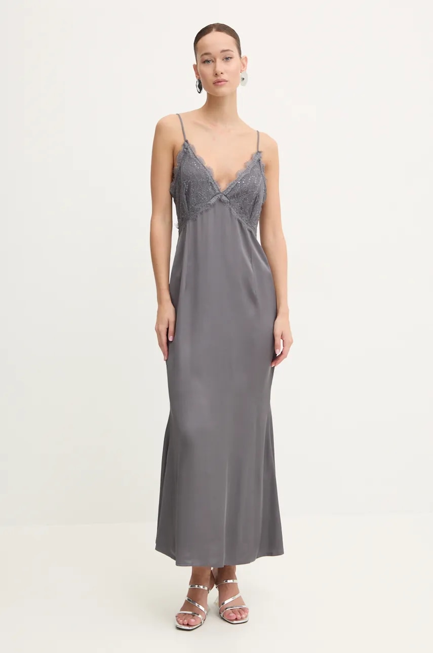 Never Fully Dressed rochie Reha culoarea gri