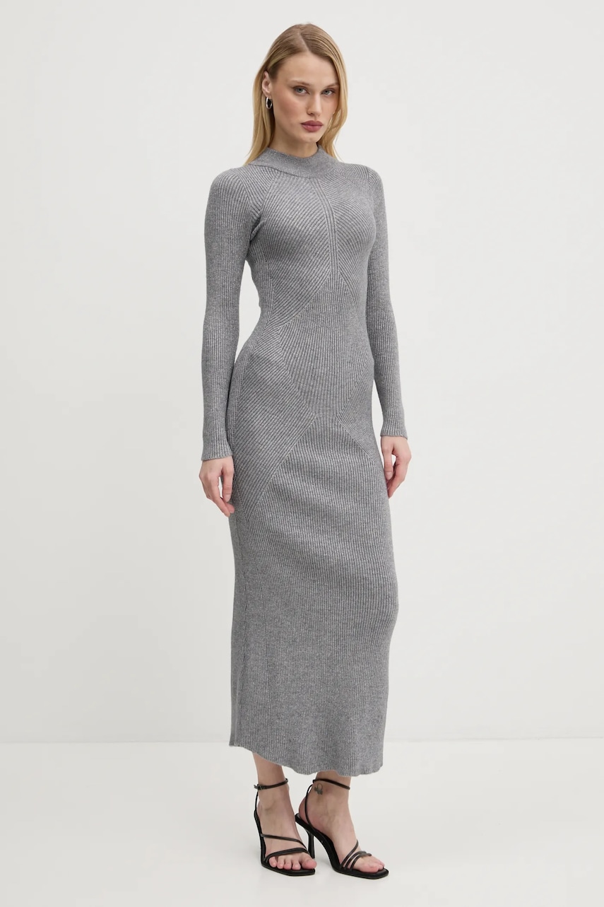 Never Fully Dressed rochie Suki culoarea gri