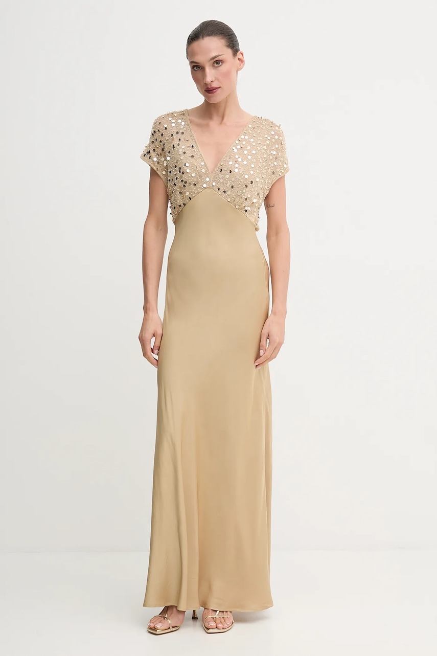 Never Fully Dressed rochie culoarea auriu