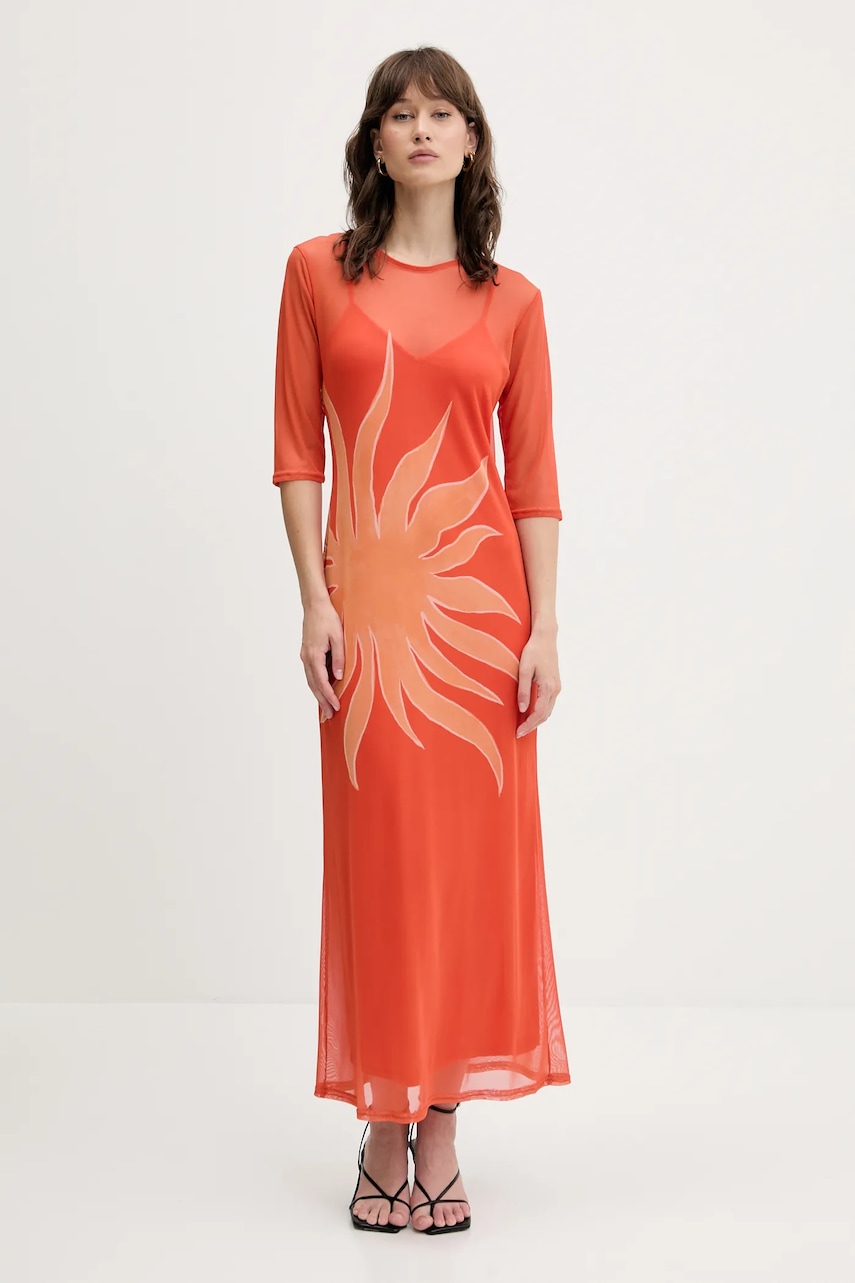 Never Fully Dressed rochie culoarea portocaliu