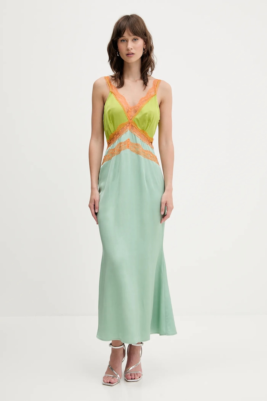Never Fully Dressed rochie culoarea verde