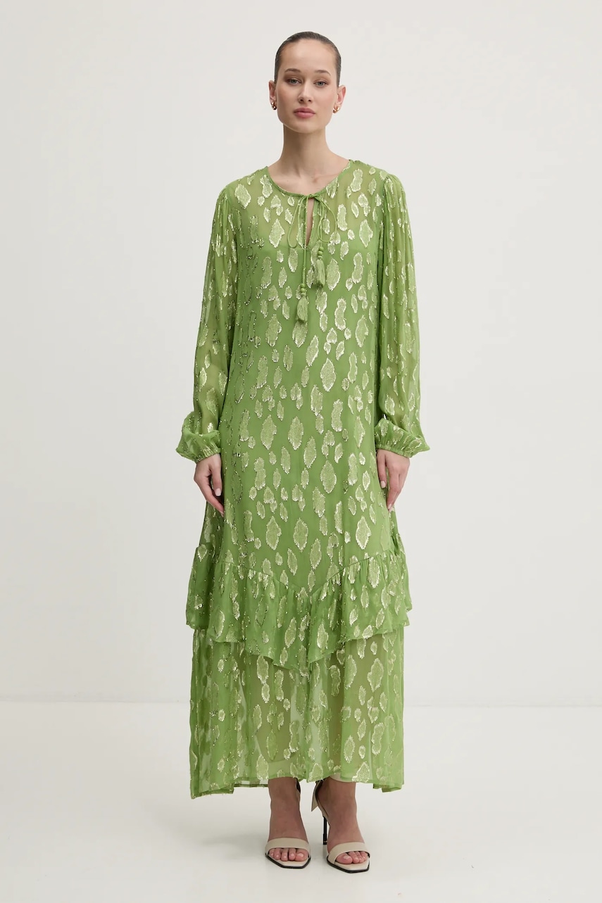 Never Fully Dressed rochie culoarea verde
