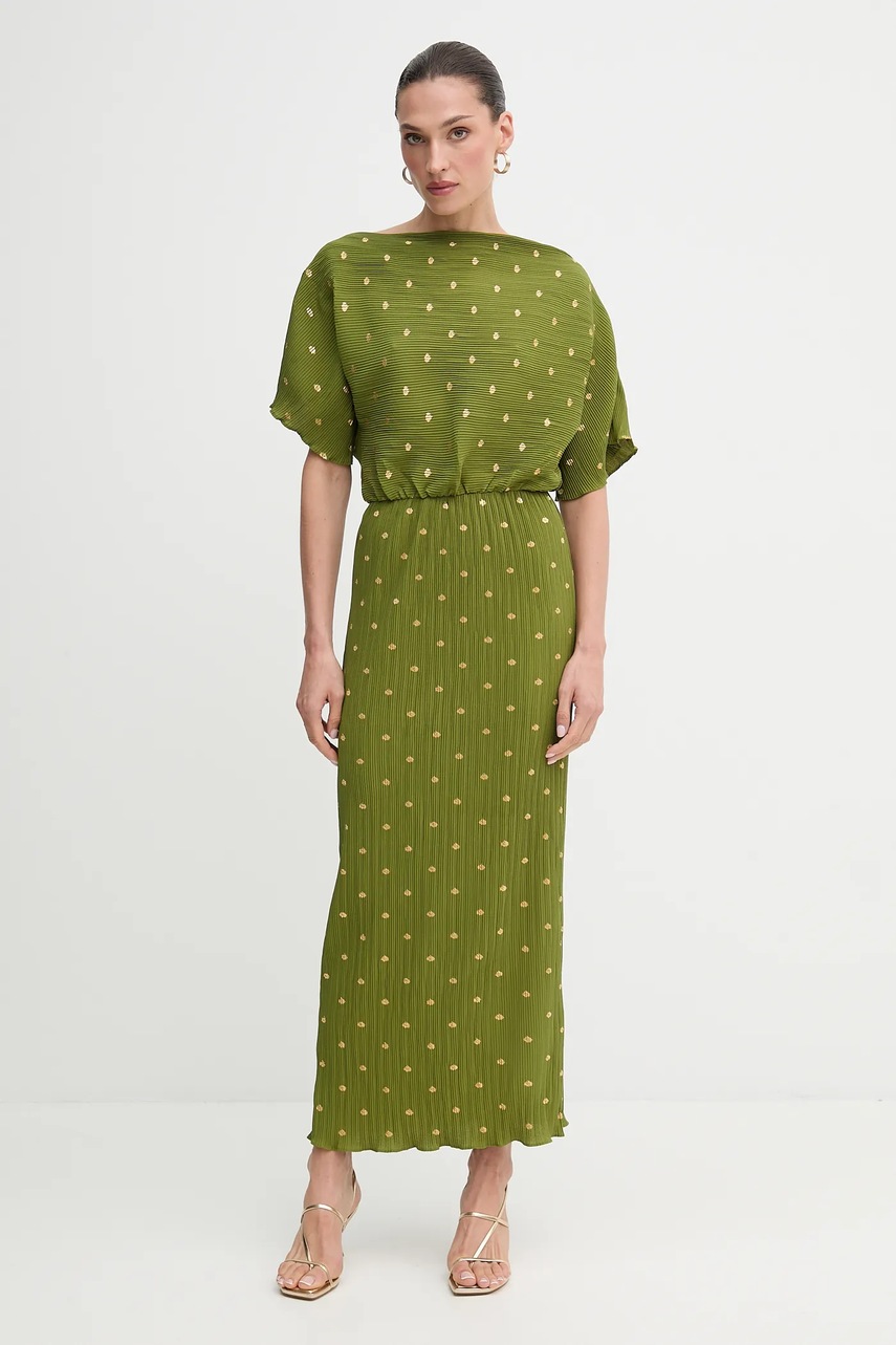 Never Fully Dressed rochie culoarea verde