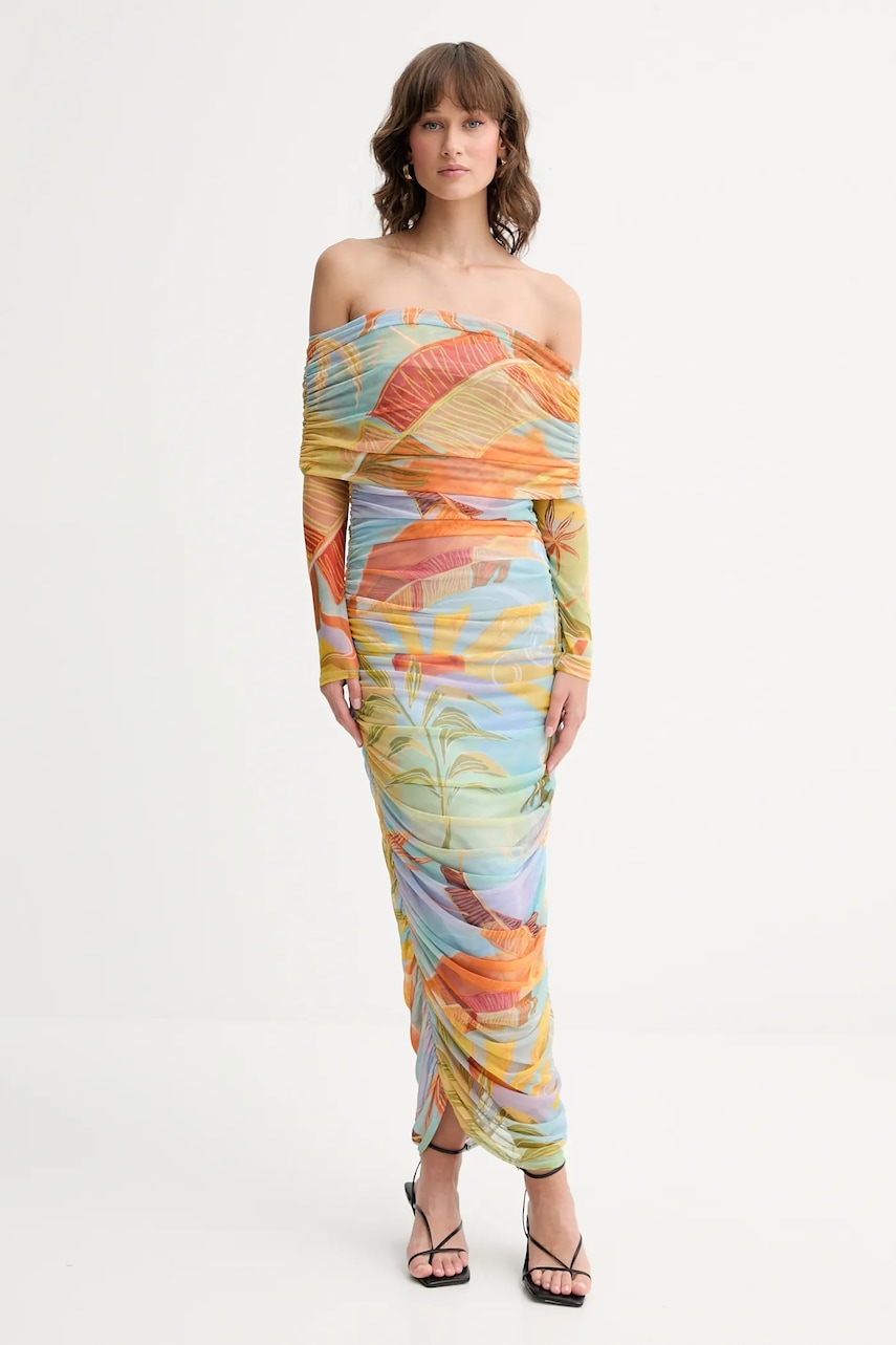 Never Fully Dressed rochie culoarea verde