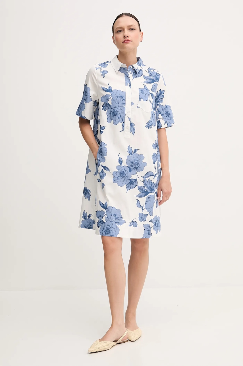 OUI rochie din bumbac culoarea alb