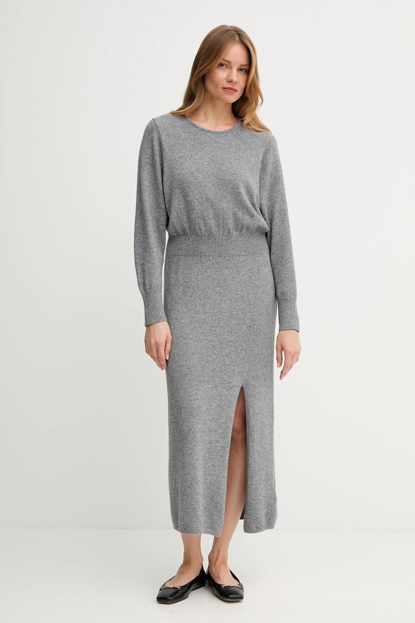 OUI rochie din lână culoarea gri