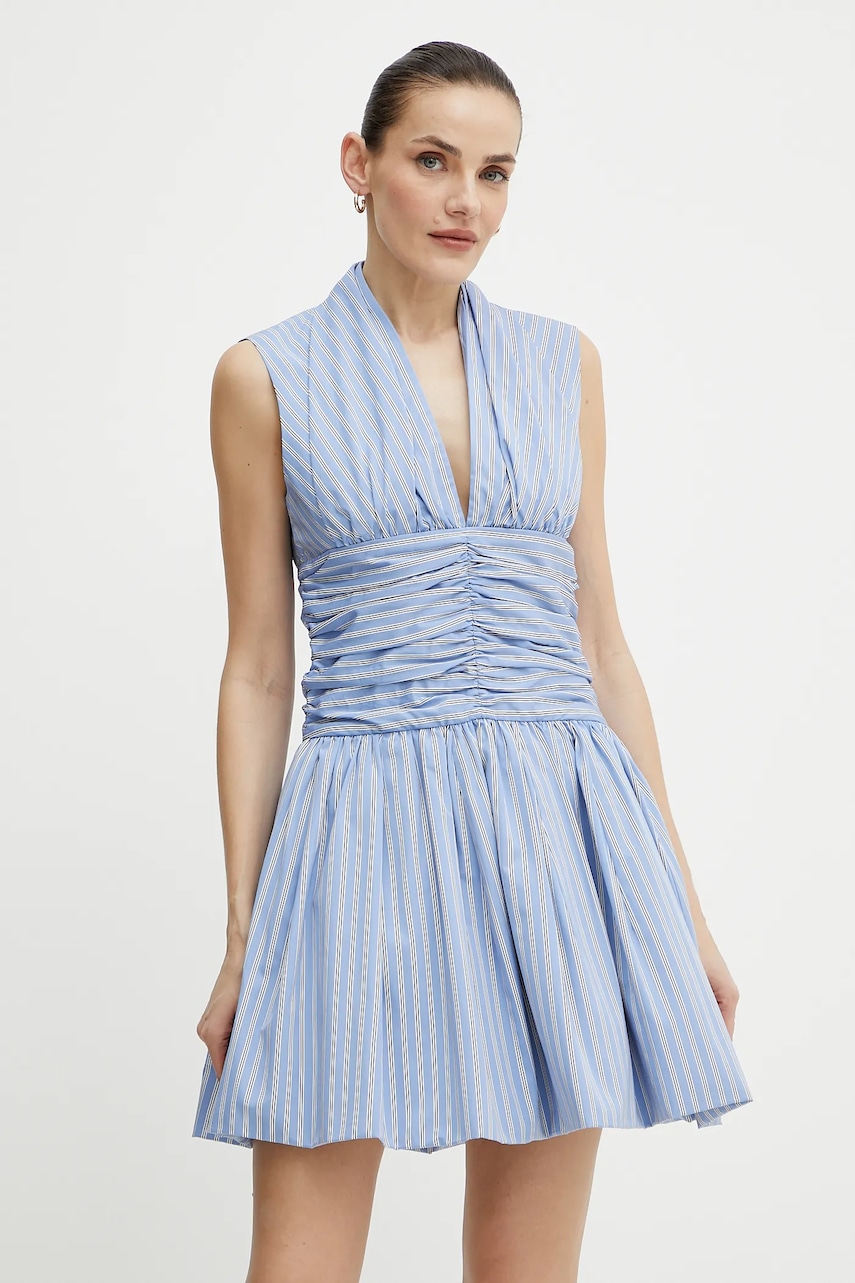 Patou rochie din bumbac mini