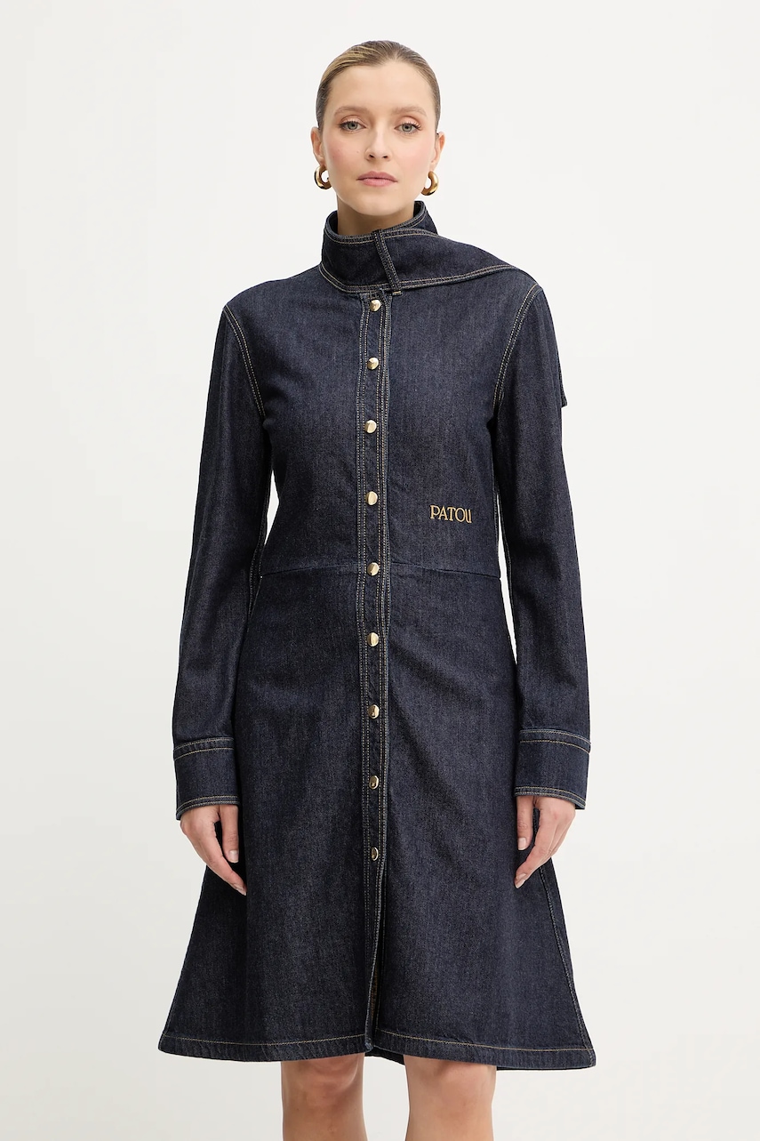 Patou rochie jeans culoarea bleumarin