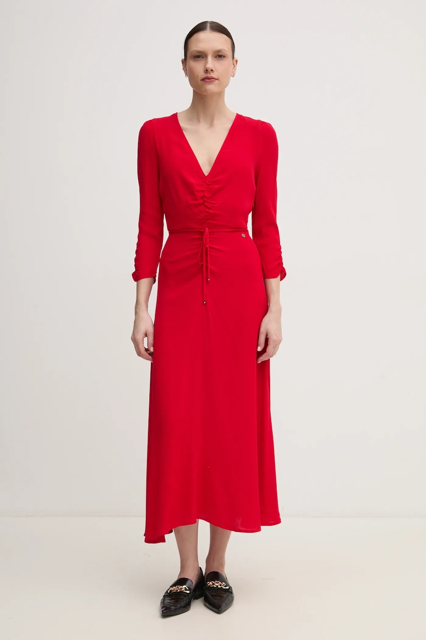 Pepe Jeans rochie COCO culoarea roșu