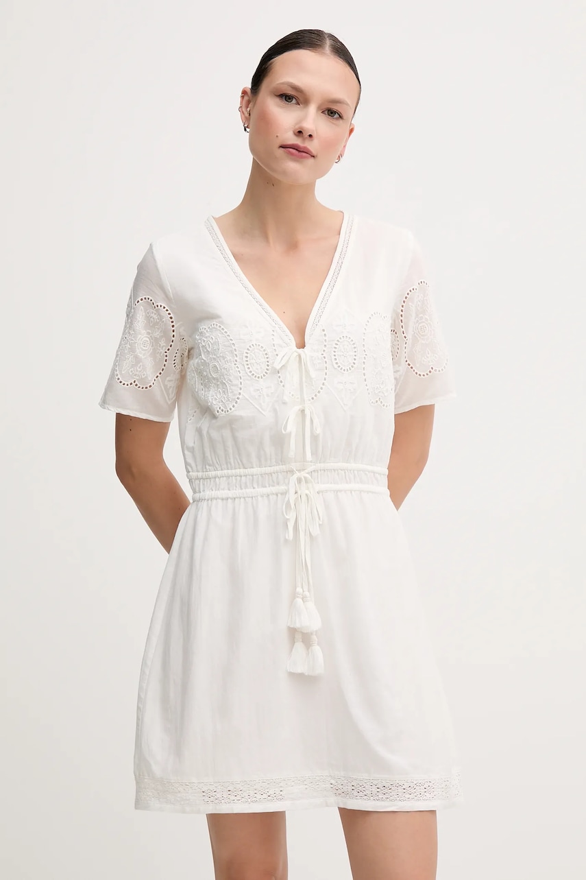 Pepe Jeans rochie EDEN culoarea bej