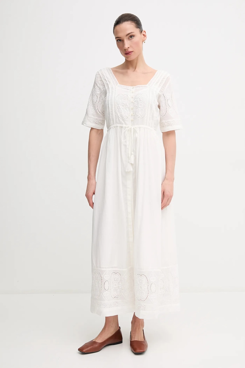 Pepe Jeans rochie ELEANOR culoarea bej