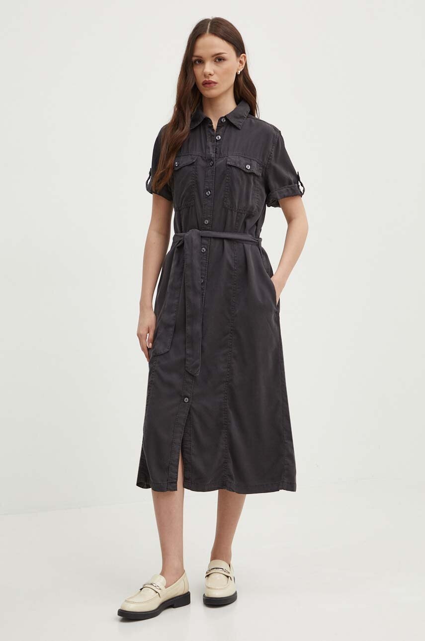 Pepe Jeans rochie EVELINDA culoarea gri