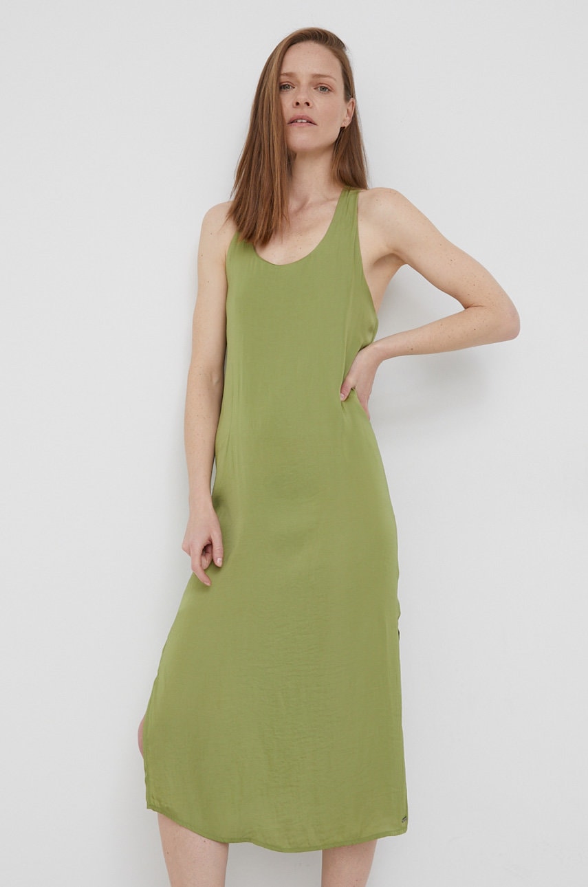 Pepe Jeans rochie Peyton culoarea verde