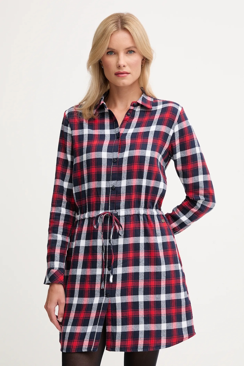 Pepe Jeans rochie culoarea bordo