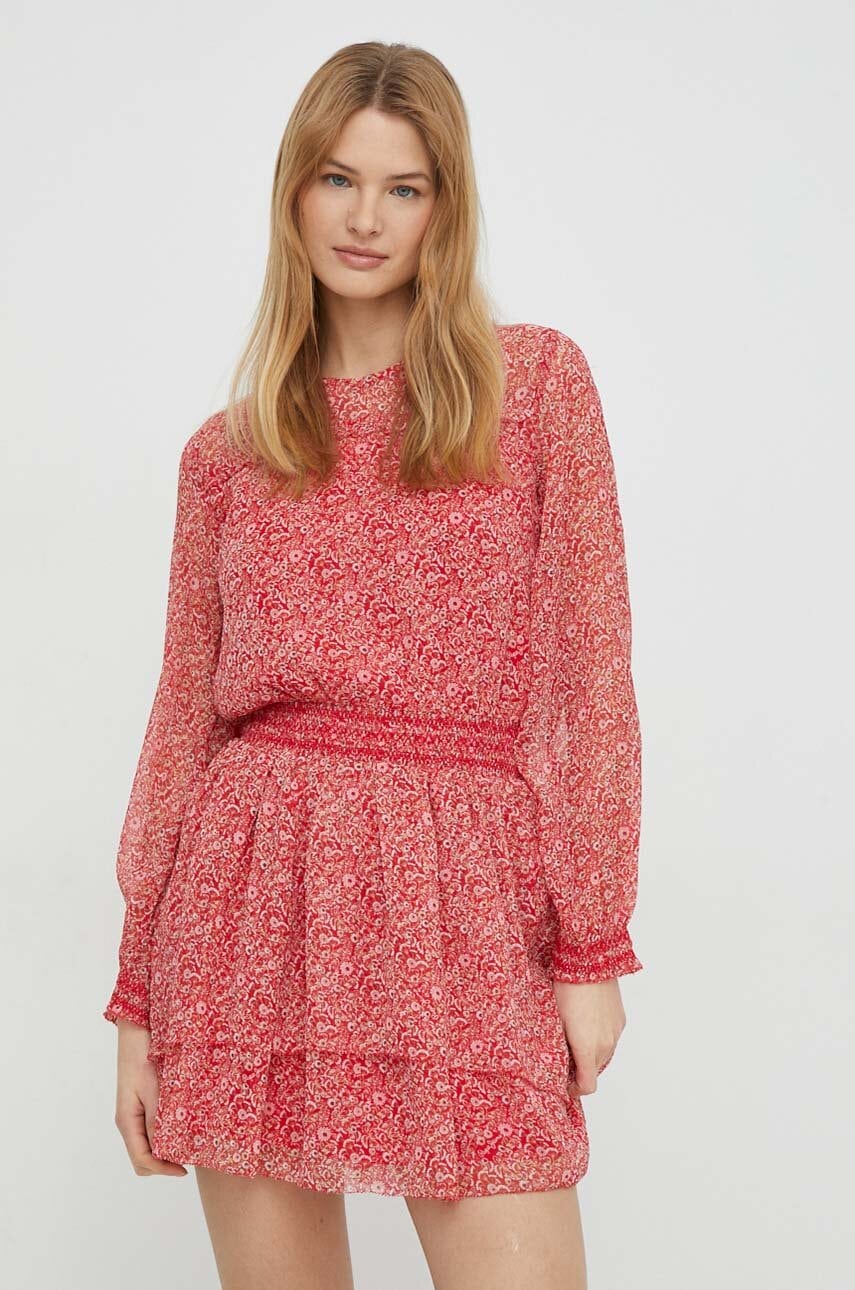 Pepe Jeans rochie culoarea rosu