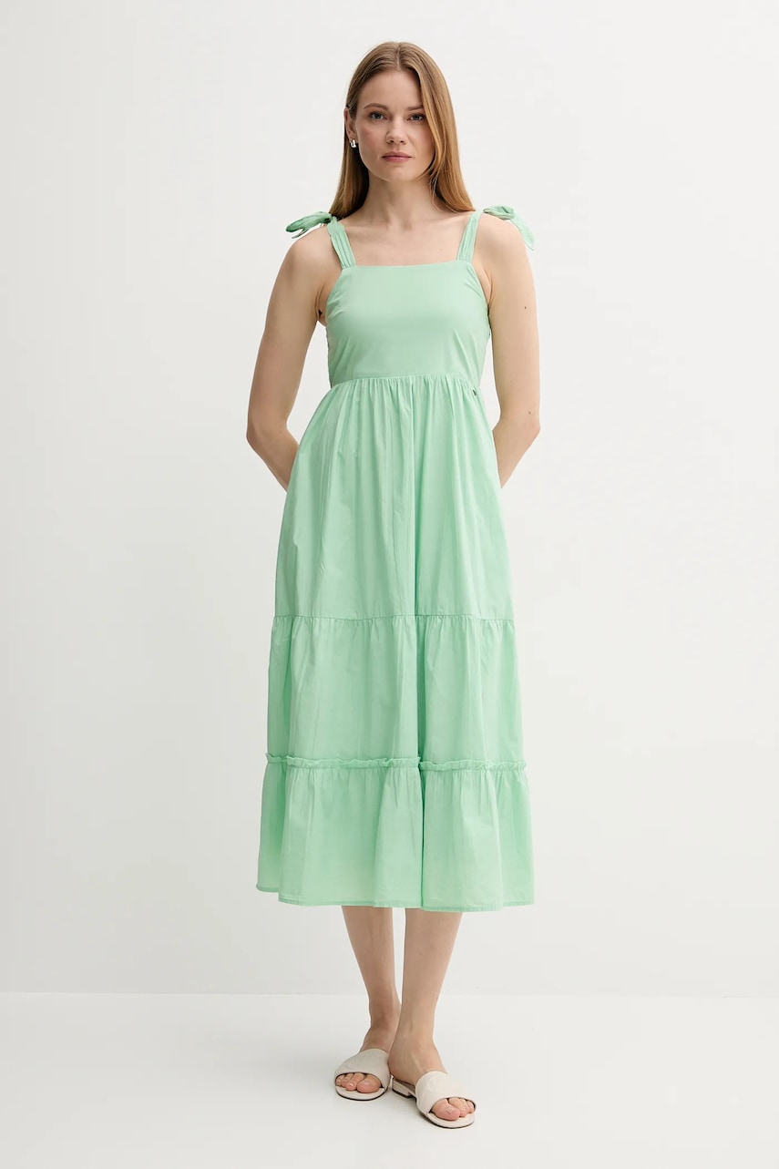 Pepe Jeans rochie culoarea verde