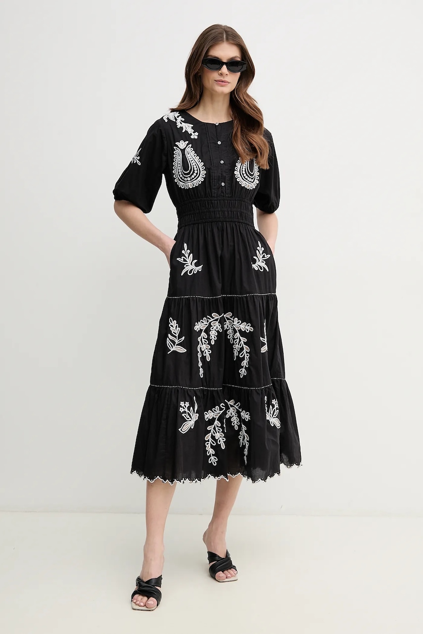 Pepe Jeans rochie din bumbac DESTINY DRESS culoarea negru