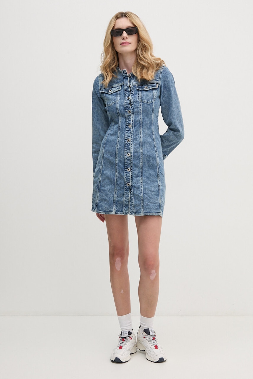 Pepe Jeans rochie din denim ELLA mini