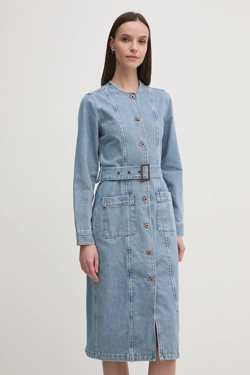 Pepe Jeans rochie din denim SCOTTIE midi