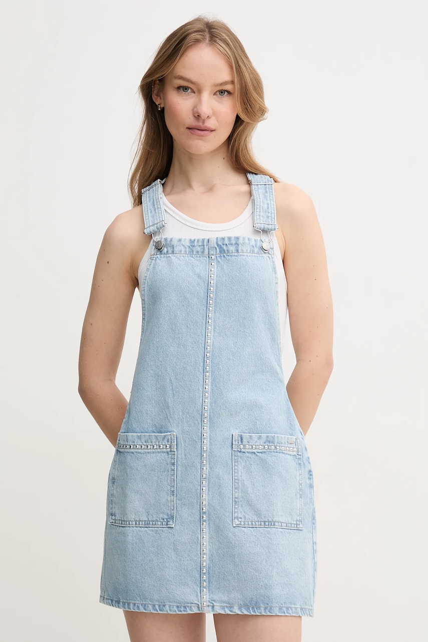 Pepe Jeans rochie din denim VESTA STUD mini