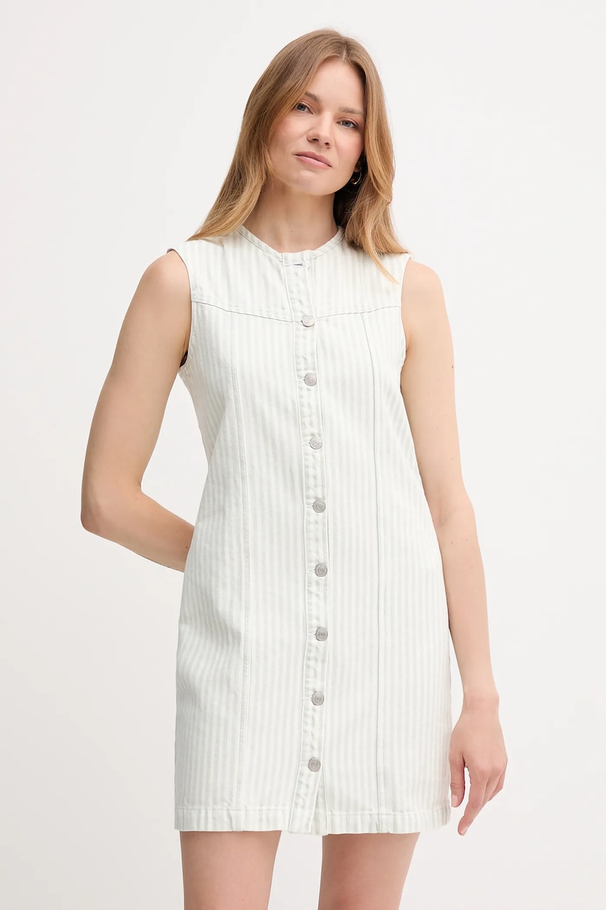 Pepe Jeans rochie jeans culoarea verde